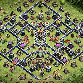Anti Everything TH14 Base Plan with Link, Copy Town Hall 14 Design 2021, #13