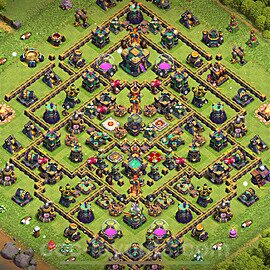 Anti Everything TH14 Base Plan with Link, Hybrid, Copy Town Hall 14 Design, #16