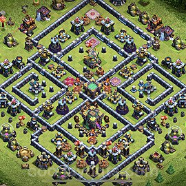 TH14 Anti 3 Stars Base Plan with Link, Legend League, Copy Town Hall 14 Base Design, #2