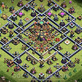 Anti Everything TH14 Base Plan with Link, Hybrid, Copy Town Hall 14 Design 2021, #25