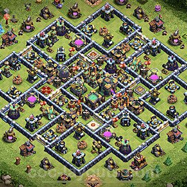 Top TH14 Unbeatable Anti Loot Base Plan with Link, Legend League, Copy Town Hall 14 Base Design, #26