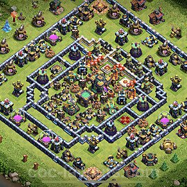 Anti Everything TH14 Base Plan with Link, Hybrid, Copy Town Hall 14 Design 2022, #31