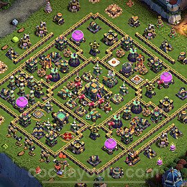 TH14 Anti 2 Stars Base Plan with Link, Anti Everything, Copy Town Hall 14 Base Design 2023, #36