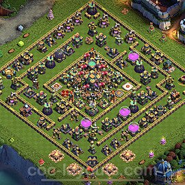 TH14 Anti 2 Stars Base Plan with Link, Legend League, Copy Town Hall 14 Base Design 2023, #41