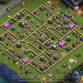 TH14 Anti 3 Stars Base Plan with Link, Anti Everything, Copy Town Hall 14 Base Design 2022, #48