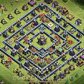 TH14 Anti 3 Stars Base Plan with Link, Legend League, Copy Town Hall 14 Base Design, #5