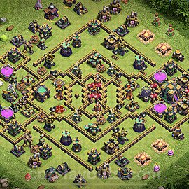 Anti Everything TH14 Base Plan with Link, Hybrid, Copy Town Hall 14 Design 2023, #53