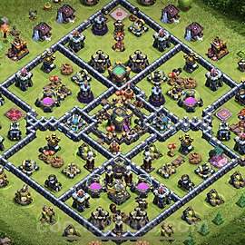 Anti Everything TH14 Base Plan with Link, Anti 3 Stars, Copy Town Hall 14 Design 2021, #6