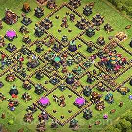 Anti Dragon TH14 Base Plan with Link, Copy Town Hall 14 Anti Air Design 2025, #68