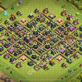 Ustawienie bazy do obrony TH14 z linkiem, Hybrydowy - Ratusz poziom 14 - COC 2026 - #74