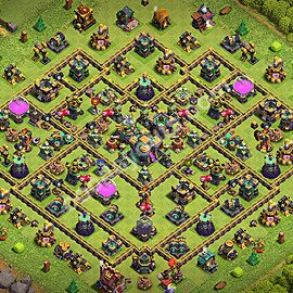 TH14 Anti 2 Stars Base Plan with Link, Anti Everything, Copy Town Hall 14 Base Design 2026, #91