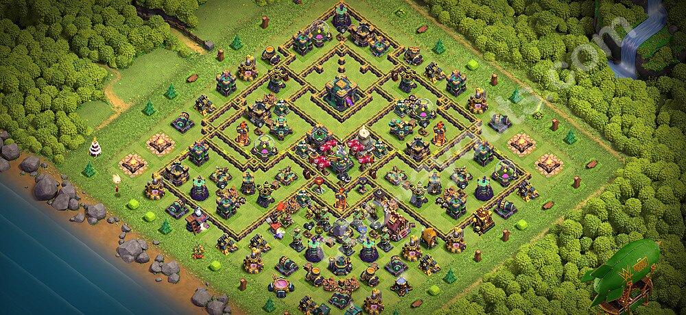 Anti Everything TH14 Base Plan with Link, Copy Town Hall 14 Design 2026, #100