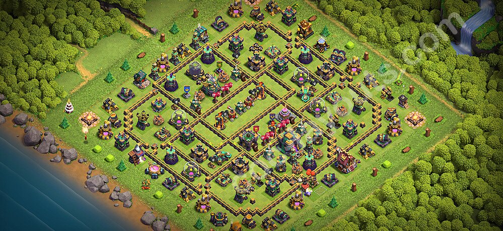 Die Anti 3 Sterne Base RH14 + Link 2026 - COC Rathaus 14 Kopieren Base - #104