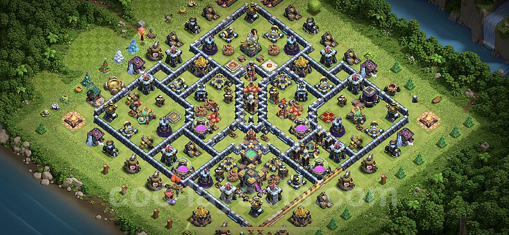 Anti Everything TH14 Base Plan with Link, Copy Town Hall 14 Design 2021, #13