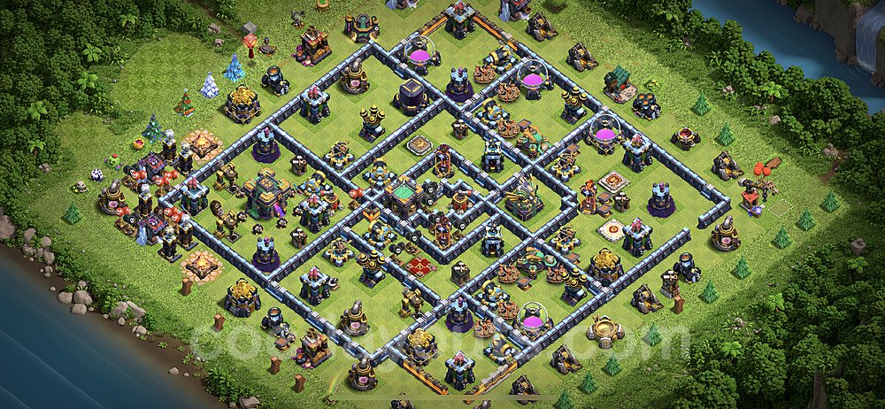 Anti Everything TH14 Base Plan with Link, Copy Town Hall 14 Design 2021, #21