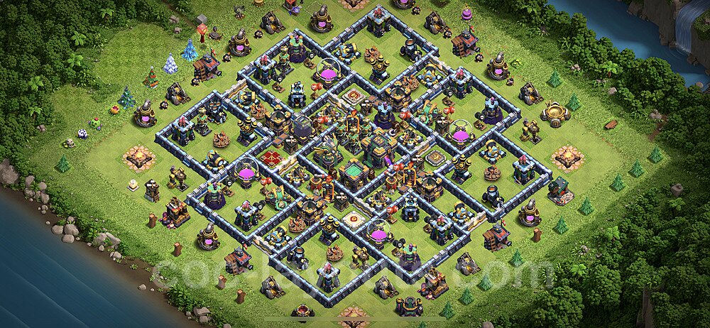 Top TH14 Unbeatable Anti Loot Base Plan with Link, Legend League, Copy Town Hall 14 Base Design 2021, #26
