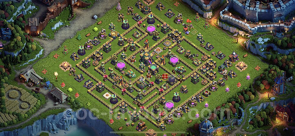 TH14 Trophy Base Plan with Link, Copy Town Hall 14 Base Design 2022, #39