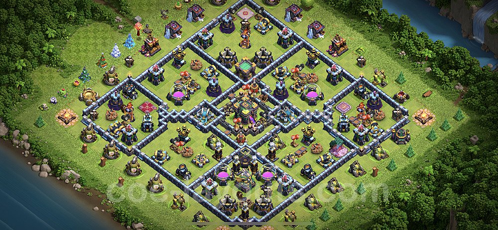 Anti Everything TH14 Base Plan with Link, Anti 3 Stars, Copy Town Hall 14 Design 2021, #6