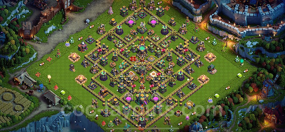 Anti Everything TH14 Base Plan with Link, Hybrid, Copy Town Hall 14 Design 2024, #62