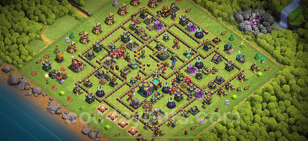 Ustawienie bazy do obrony TH14 z linkiem - Ratusz poziom 14 - COC 2025 - #70