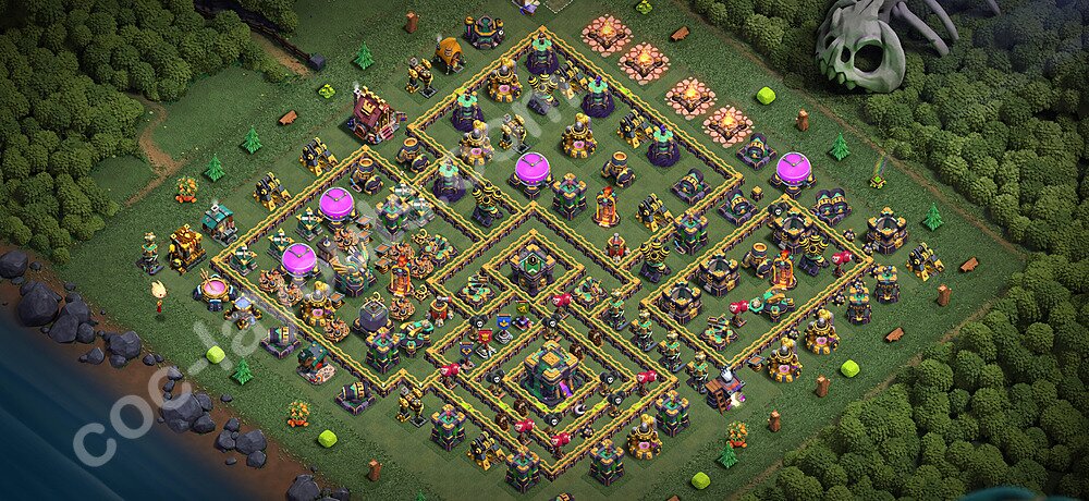 Gute Base für Verteidigung RH14 + Link 2026 -  COC Rathaus 14 Kopieren Base - #88
