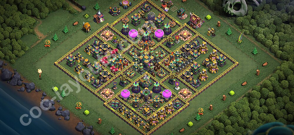 Die Maximal Base für Verteidigung RH14 + Link 2026 - COC Rathaus 14 Kopieren Base - #89