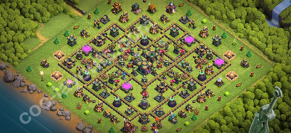 TH14 Anti 2 Stars Base Plan with Link, Anti Everything, Copy Town Hall 14 Base Design 2026, #91