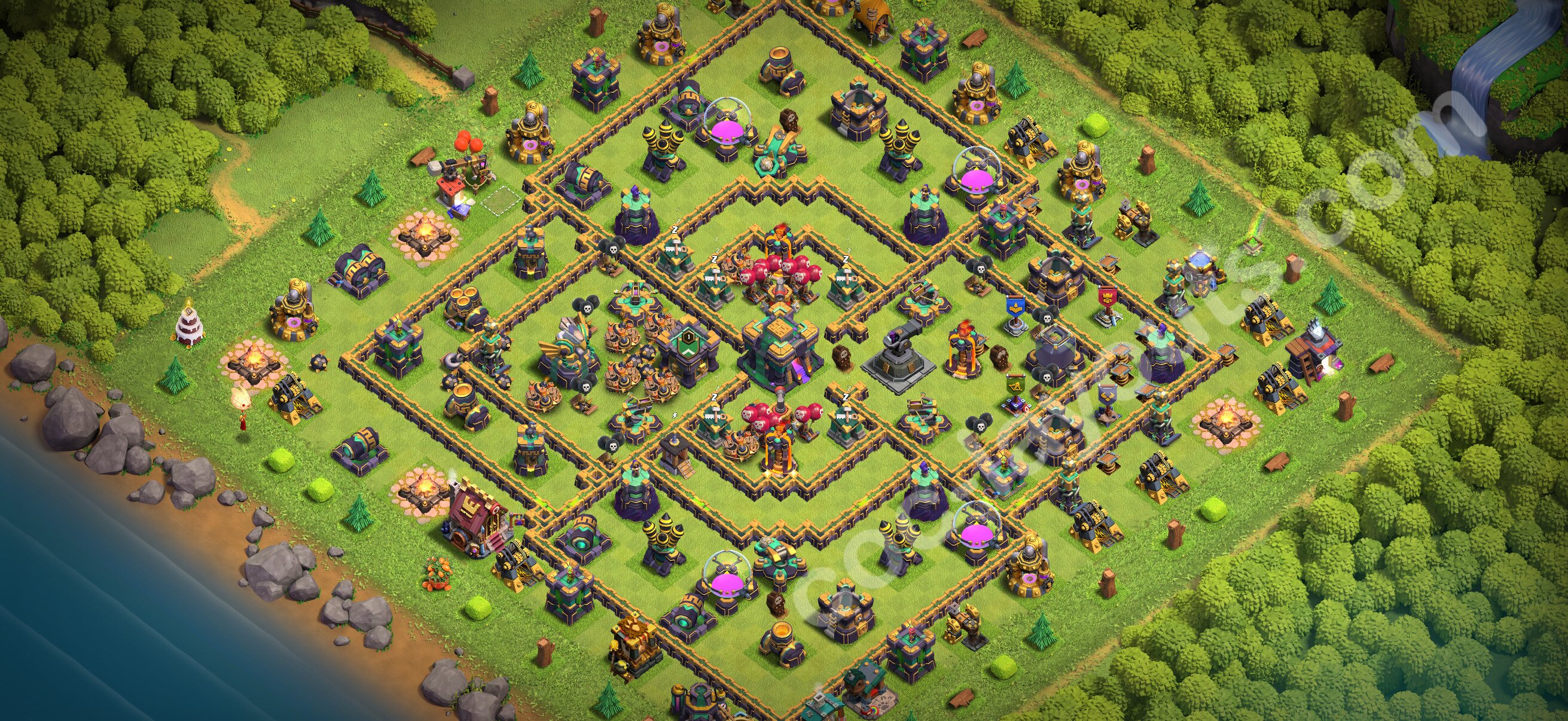 TH14 Farming Base #54 – TH14 layout preview