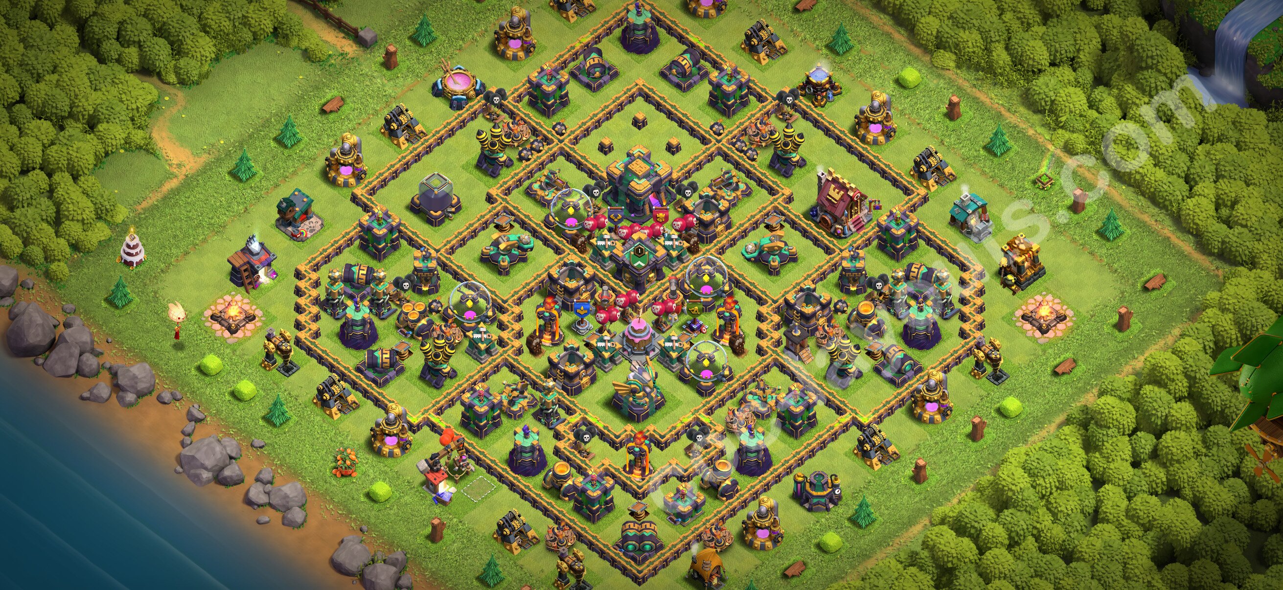 TH14 Farming Base #55 – TH14 layout preview