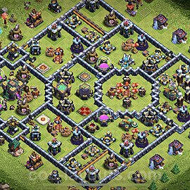 Base plan TH14 (design / layout) with Link, Hybrid, Anti Air / Electro Dragon for Farming 2021, #10