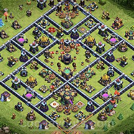 Base plan TH14 (design / layout) with Link, Hybrid, Anti Air / Electro Dragon for Farming 2021, #13