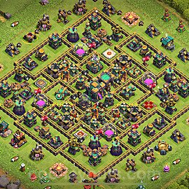 Base plan TH14 (design / layout) with Link, Hybrid, Legend League for Farming 2021, #14