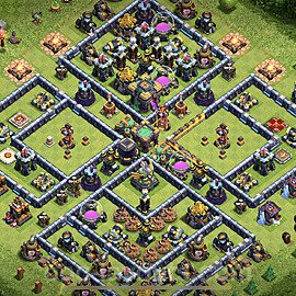 Base plan TH14 (design / layout) with Link, Hybrid, Anti Everything for Farming 2021, #19