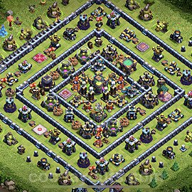 Base plan TH14 (design / layout) with Link, Hybrid, Anti 3 Stars for Farming 2021, #2
