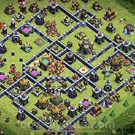 Base plan TH14 (design / layout) with Link, Hybrid, Anti Everything for Farming 2021, #20