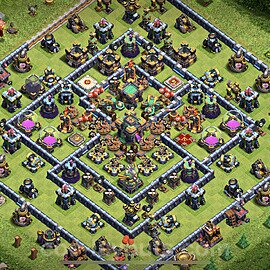 Base plan TH14 (design / layout) with Link, Anti 3 Stars, Hybrid for Farming, #26