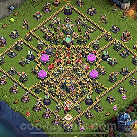 Base plan TH14 (design / layout) with Link, Anti Everything for Farming, #28