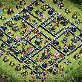 Base plan TH14 (design / layout) with Link, Hybrid, Anti Everything for Farming 2021, #3
