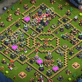 Gute Base für Farm RH14 + Link, Anti 3 Sterne, Hybrid 2026 - COC Rathaus 14 - #35