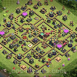 Base plan TH14 (design / layout) with Link, Anti 3 Stars, Hybrid for Farming 2022, #37