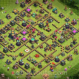 Base plan TH14 (design / layout) with Link, Anti Air / Electro Dragon, Hybrid for Farming 2023, #40
