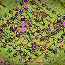 Base plan TH14 (design / layout) with Link, Anti Air / Electro Dragon, Hybrid for Farming 2023, #40