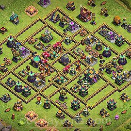 Gute Base für Farm RH14 + Link 2025 - COC Rathaus 14 - #49