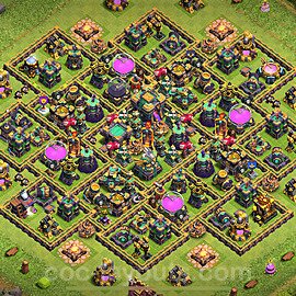 Ustawienie bazy do farma TH14 z linkiem, Anty 3 Gwiazdki - Ratusz poziom 14 - COC 2025, #51
