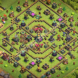 Maxato Municipio livello 14 Base + Link, Anti 3 stelle - Miglior Disposizione villaggio per Farming COC 2026 TH14 - #54