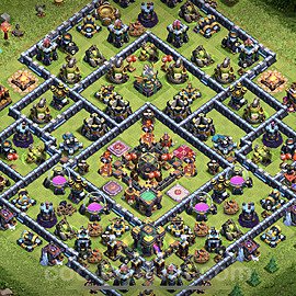 Base plan TH14 (design / layout) with Link, Hybrid, Anti Everything for Farming, #8