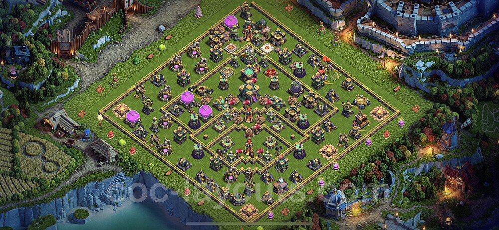 Base plan TH14 Max Levels with Link for Farming 2023, #29