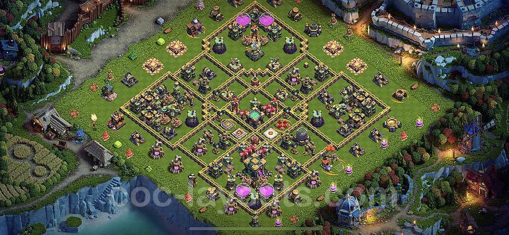 Base plan TH14 (design / layout) with Link, Anti Everything for Farming 2022, #36