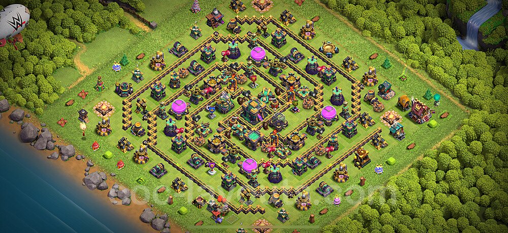 Ustawienie bazy do farma TH14 z linkiem, Anty Wszystko - Ratusz poziom 14 - COC 2025, #41