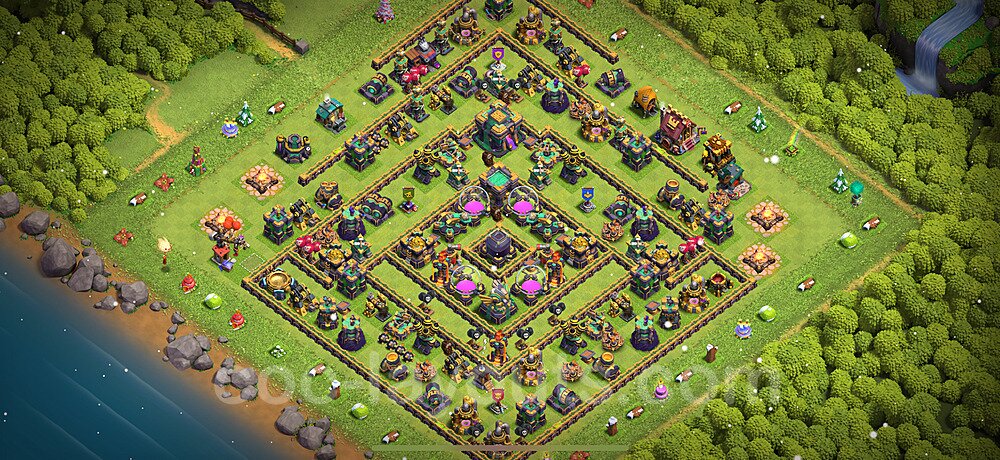 Gute Base für Farm RH14 + Link, Anti Air / Electro Dragon, Hybrid 2025 - COC Rathaus 14 - #47